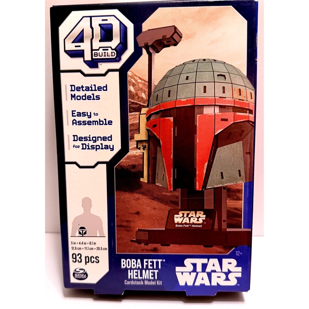 4D Build Star Wars Boba Fett Helmet 3D Model Kit Unisex OS Green NEW